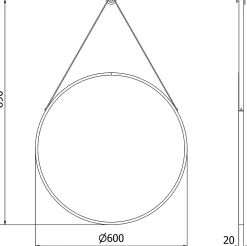 Miroir Grossissant|Silla Global SILLA Miroir mural rond, 60 cm, cadre noir