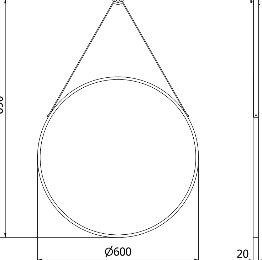 Miroir Grossissant|Silla Global SILLA Miroir mural rond, 60 cm, cadre noir