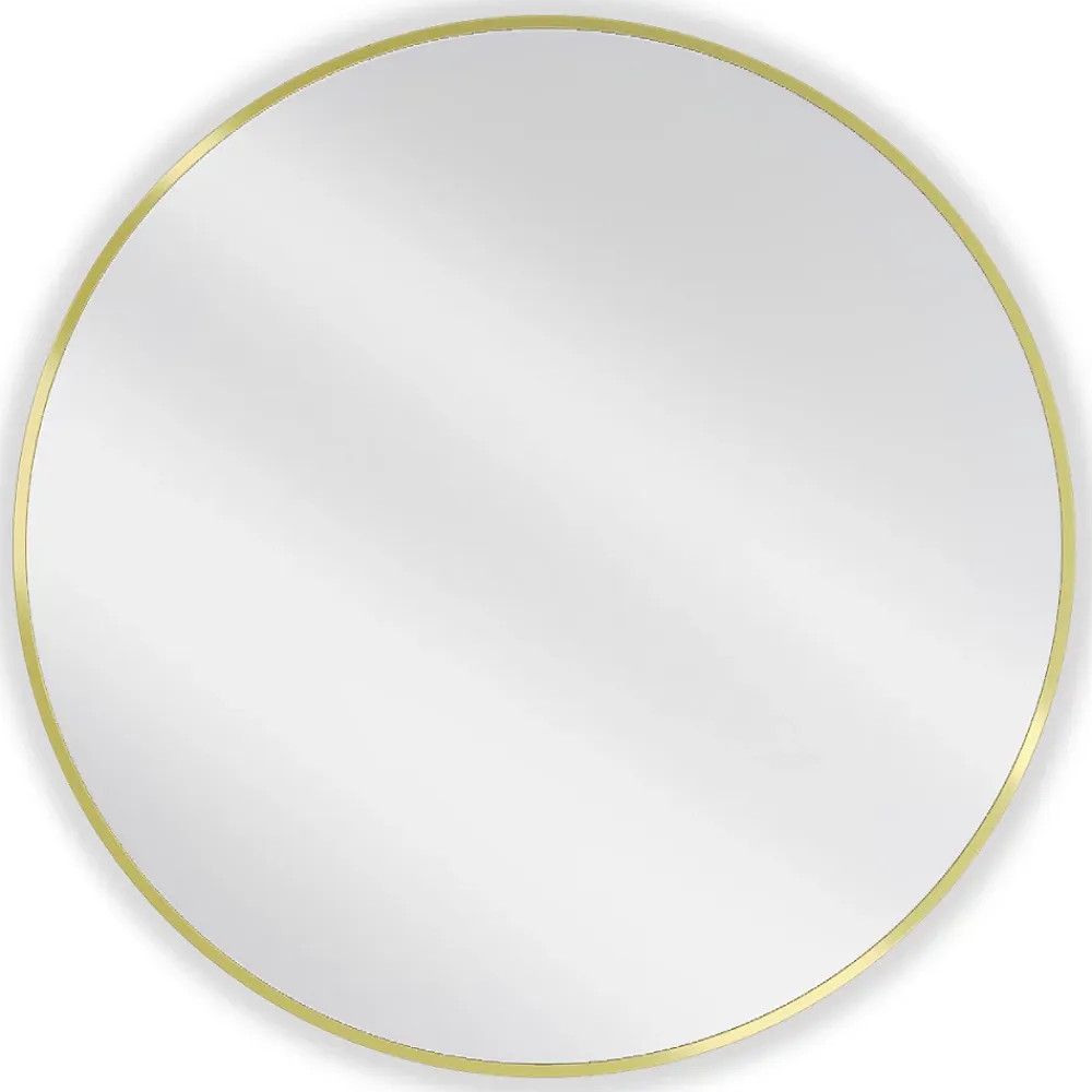 Silla Global SILLA Miroir mural rond, 85 cm, cadre doré