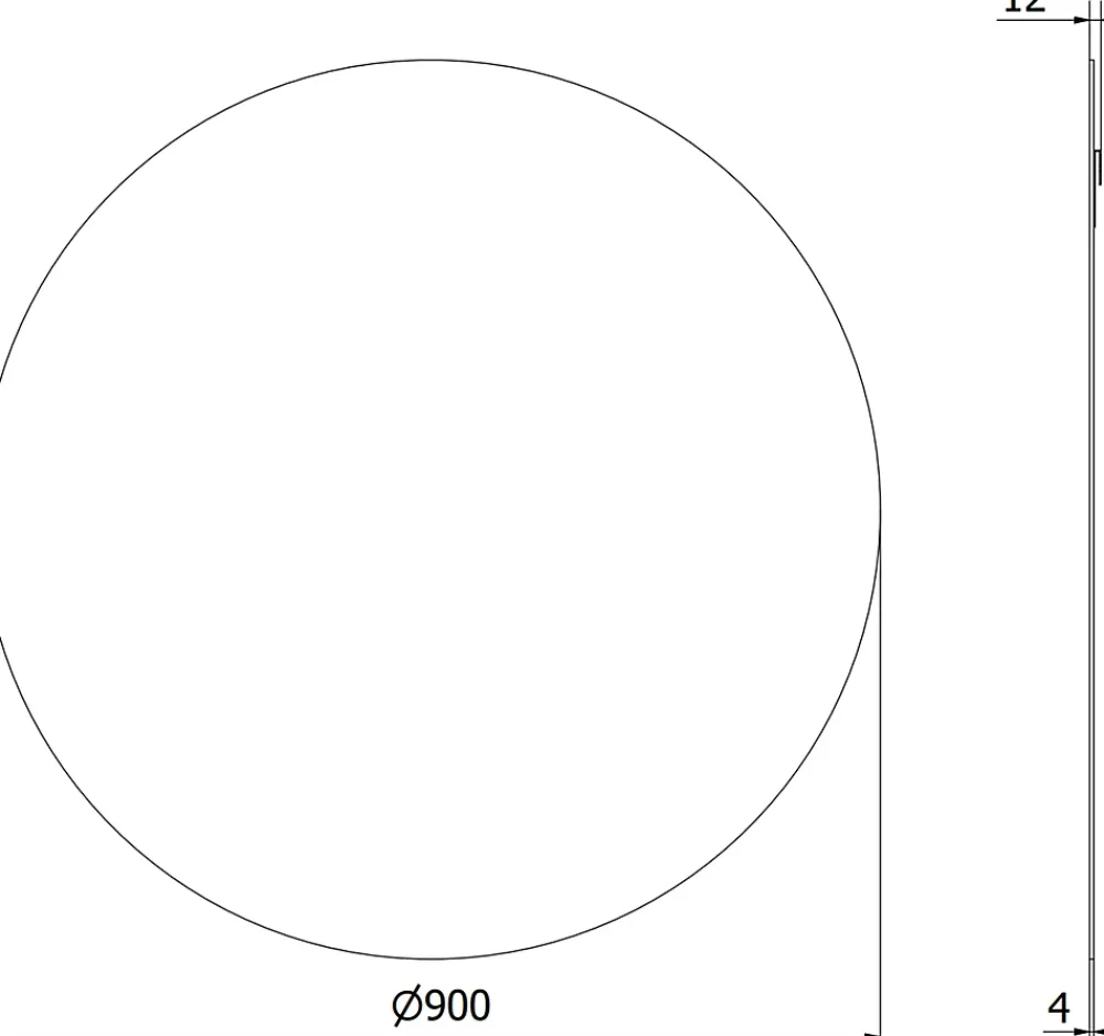 Silla Global SILLA Miroir mural rond, 90 cm, sans cadre