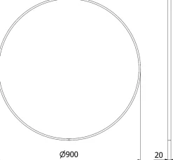 Miroir Grossissant|Silla Global SILLA Miroir mural rond, 90 cm, cadre noir blanc