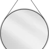 Miroir Grossissant|Silla Global SILLA Miroir mural rond, 80 cm, cadre noir
