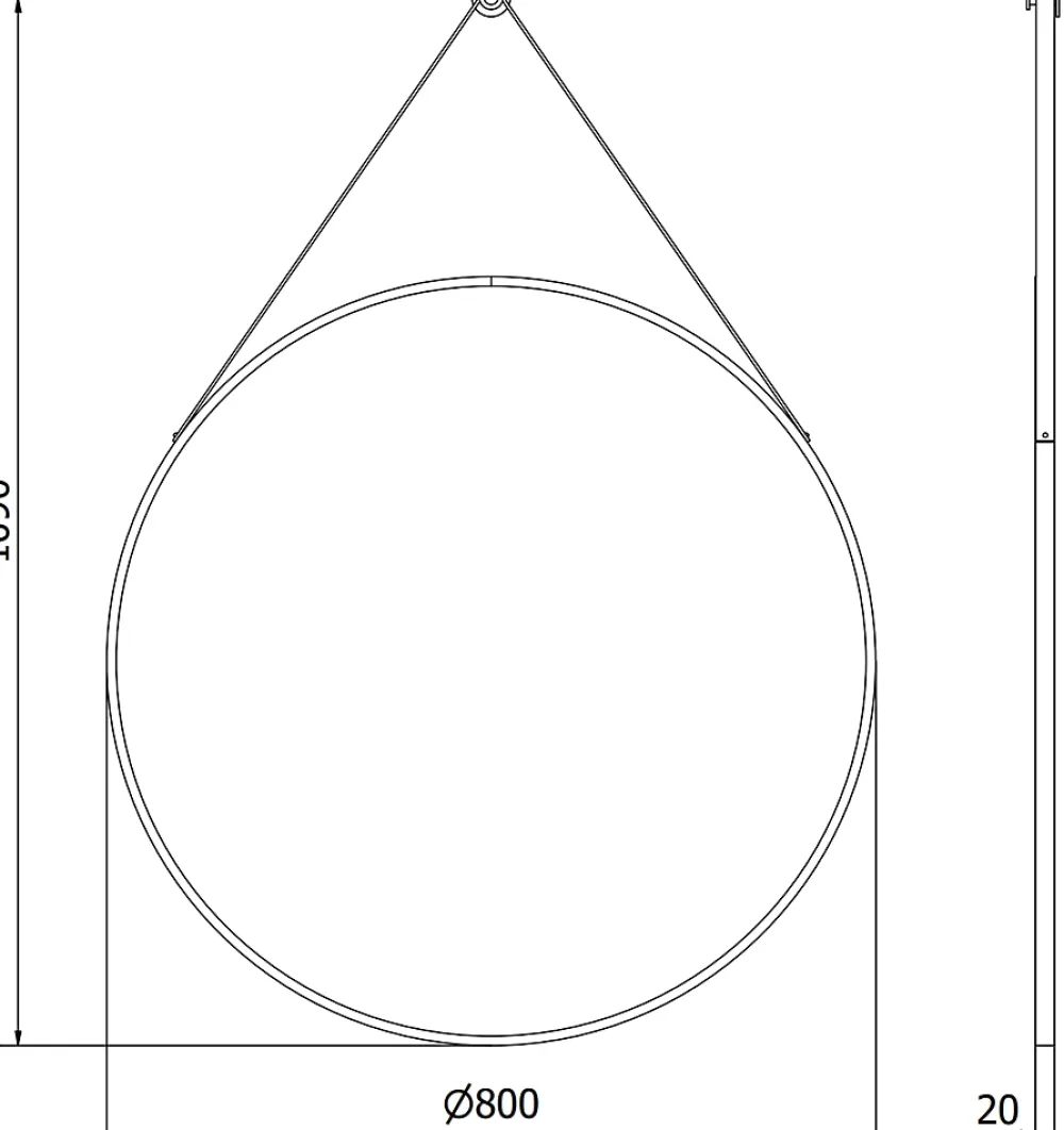 Miroir Grossissant|Silla Global SILLA Miroir mural rond, 80 cm, cadre noir