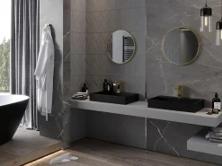 Miroir Grossissant|Silla Global SILLA Miroir mural rond, 55 cm, cadre doré