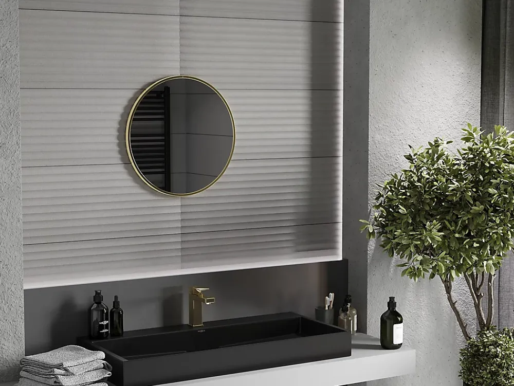 Miroir Grossissant|Silla Global SILLA Miroir mural rond, 55 cm, cadre doré