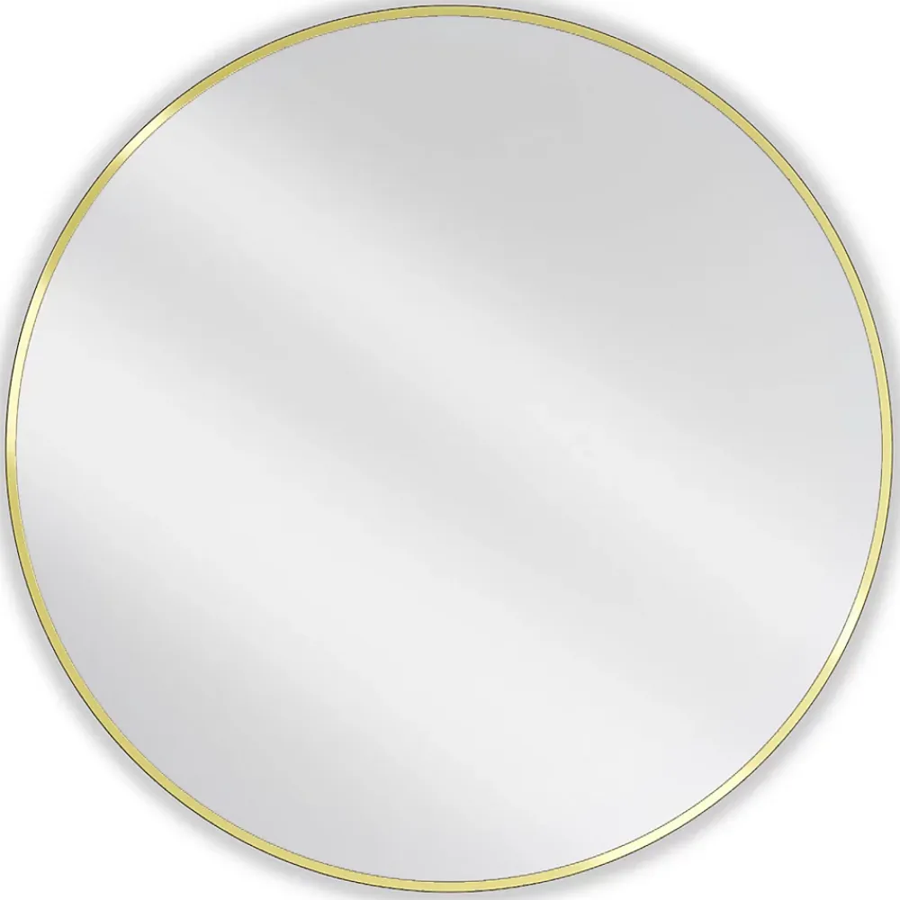 Silla Global SILLA Miroir mural rond, 90 cm, cadre doré