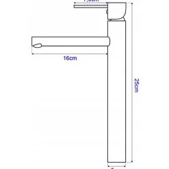 Silla Global SILLA Mitigeur lavabo moderne bec haut en Laiton, économie d'eau, Doré