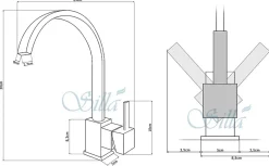 Robinet Lavabo Et Vasque|Silla Global SILLA Mitigeur lavabo moderne en Laiton, économie d'eau, Blanc