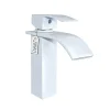 Silla Global SILLA Mitigeur lavabo moderne en Laiton, cascade, Blanc
