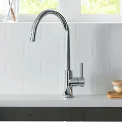 Silla Global SILLA Mitigeur lavabo moderne en Laiton, économie d'eau, Chromé