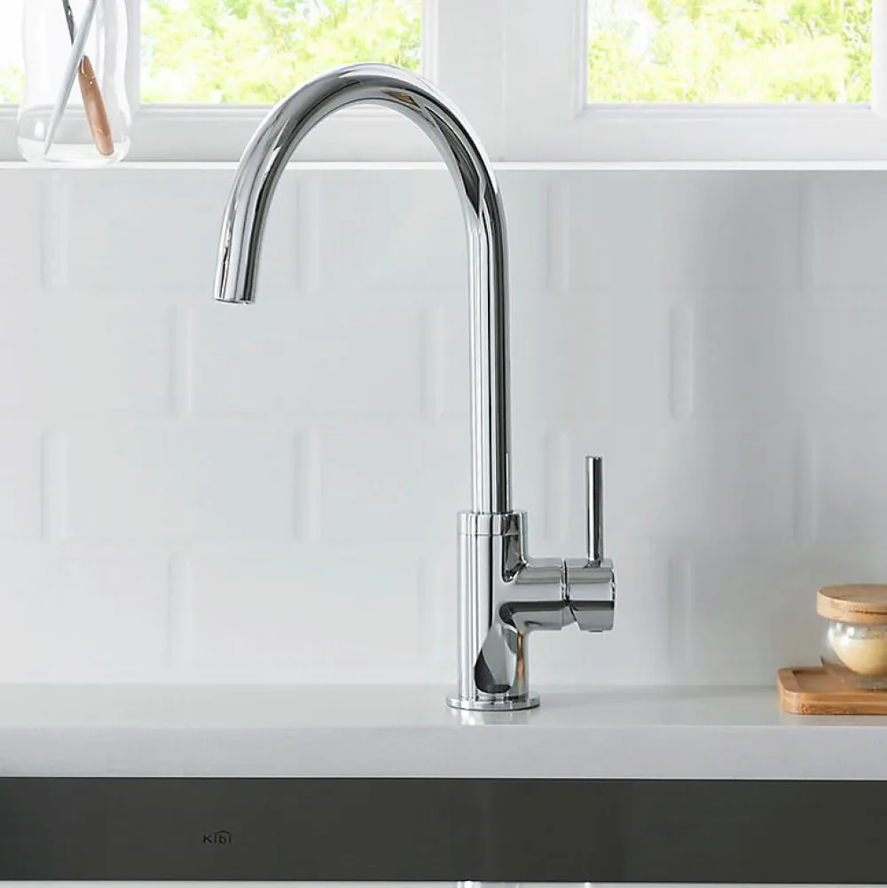 Silla Global SILLA Mitigeur lavabo moderne en Laiton, économie d'eau, Chromé