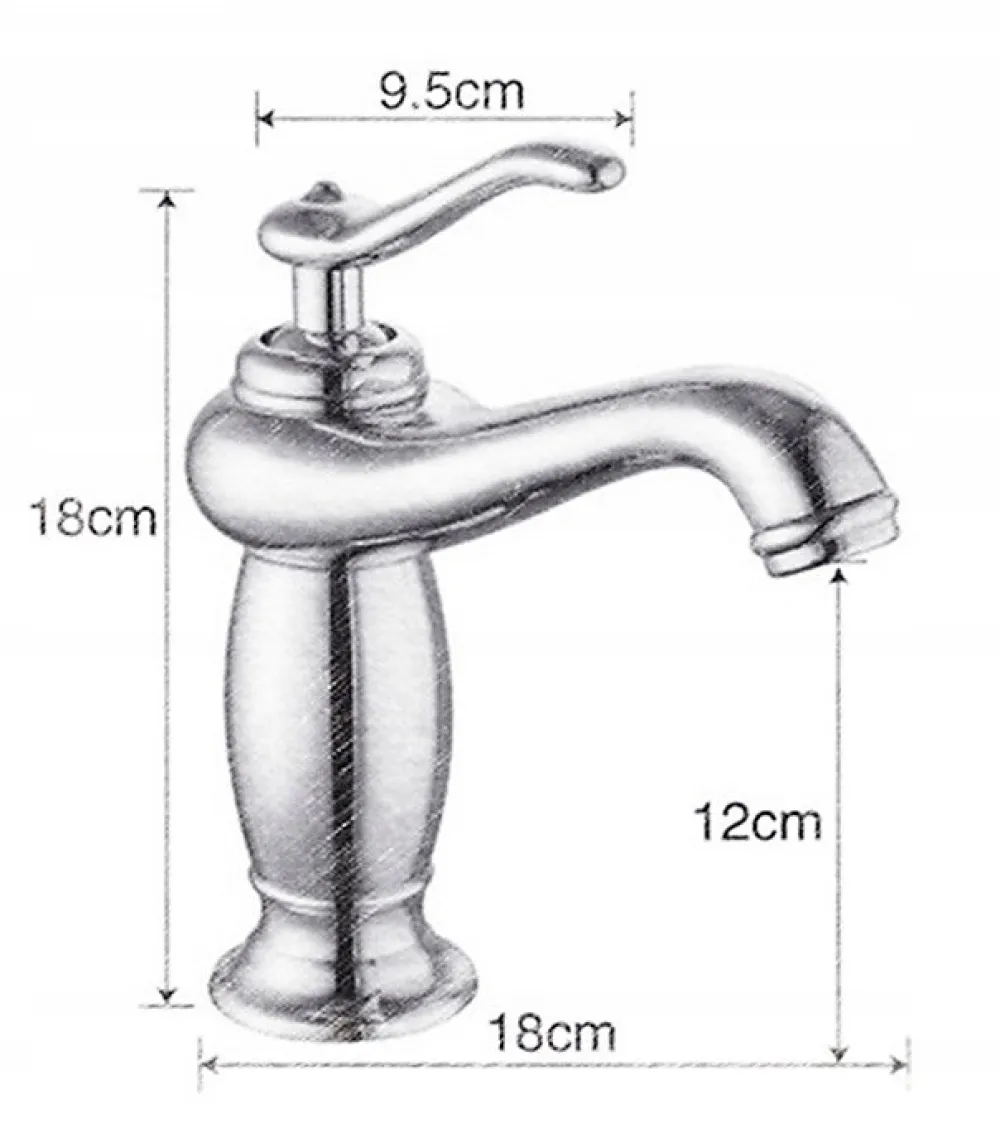 Silla Global SILLA Mitigeur lavabo retro en Laiton, économie d'eau, Vintage doré