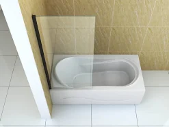Silla Global Silla Pare-baignoire ASTON, fixe, 70x150 cm, Noir