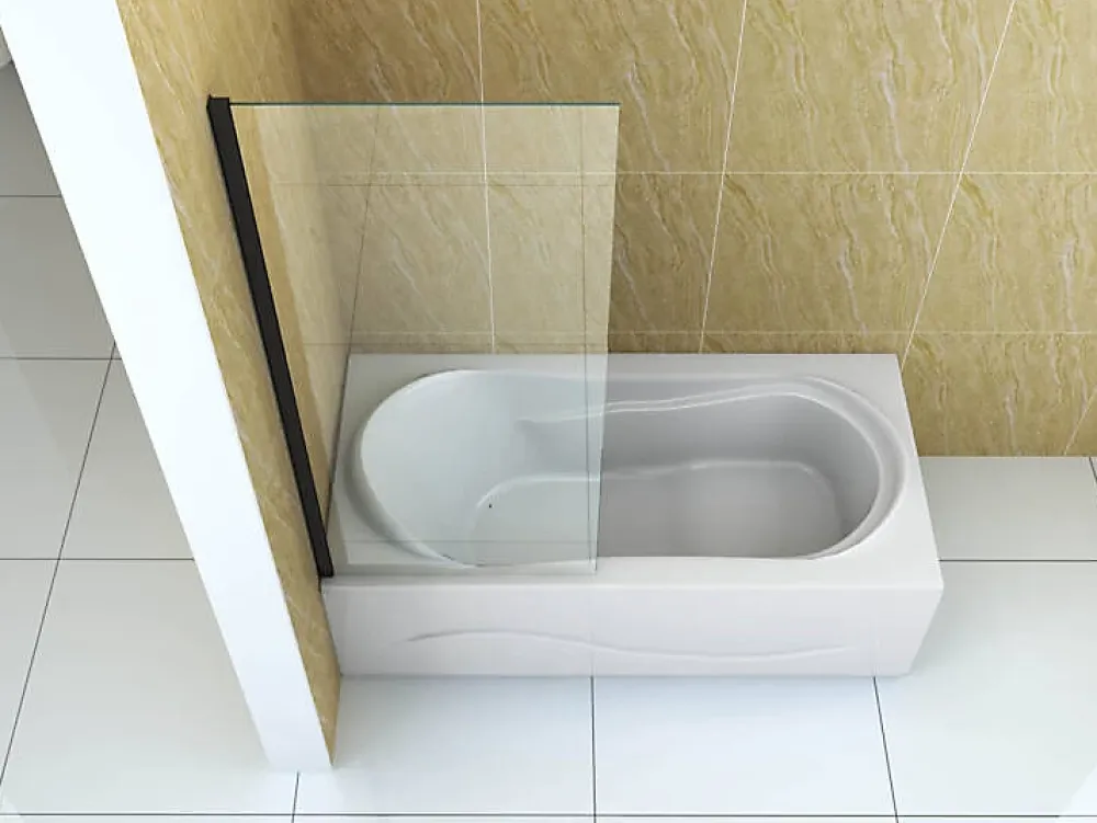 Silla Global Silla Pare-baignoire ASTON, fixe, 70x150 cm, Noir