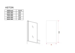 Pare-Baignoire|Silla Global Silla Pare-baignoire ASTON, fixe, 50x150 cm, Chromé