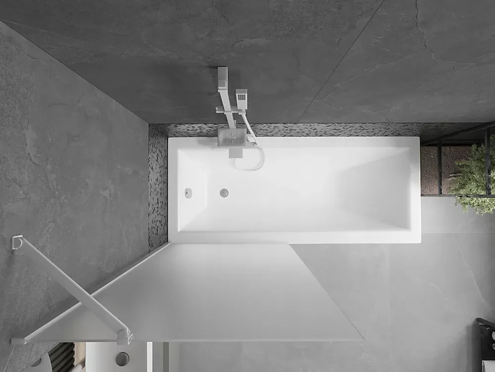 Silla Global Silla Pare-baignoire fixe, 80x150 cm, Blanc