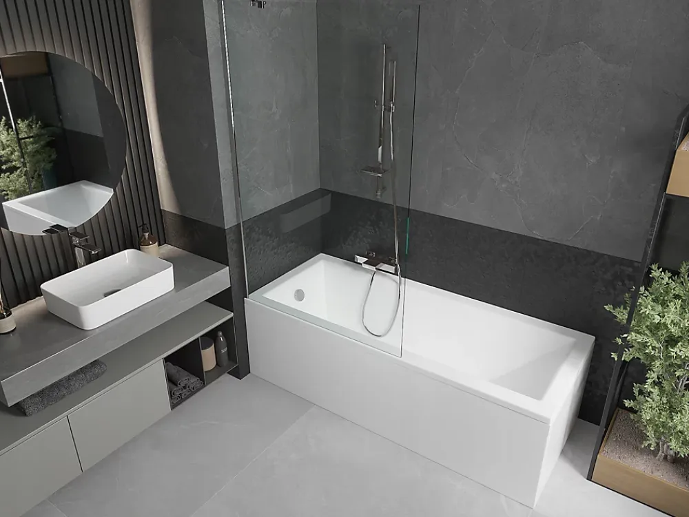 Pare-Baignoire|Silla Global Silla Pare-baignoire fixe, 100x150 cm, Chromé