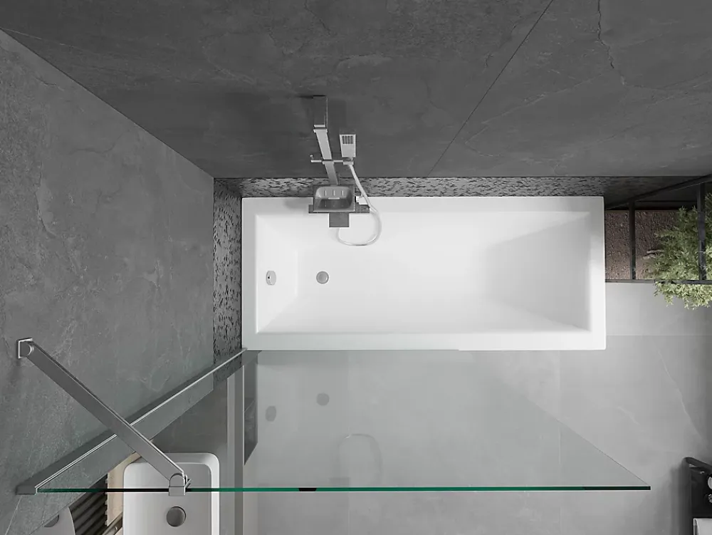 Pare-Baignoire|Silla Global Silla Pare-baignoire fixe, 100x150 cm, Chromé