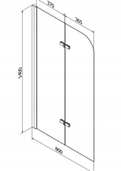 Silla Global Silla Pare-baignoire fixe, 80x140 cm, Doré