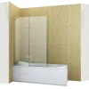Pare-Baignoire|Silla Global Silla Pare-baignoire GARETT, fixe, 120x150 cm, Doré brossé
