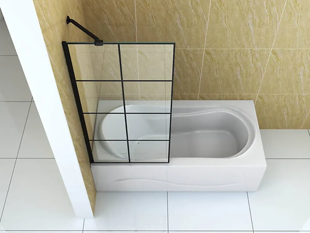 Pare-Baignoire|Silla Global Silla Pare-baignoire MADISON+, fixe, 80x140 cm, Noir