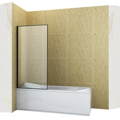Silla Global Silla Pare-baignoire MADISON, fixe, 80x140 cm, Noir