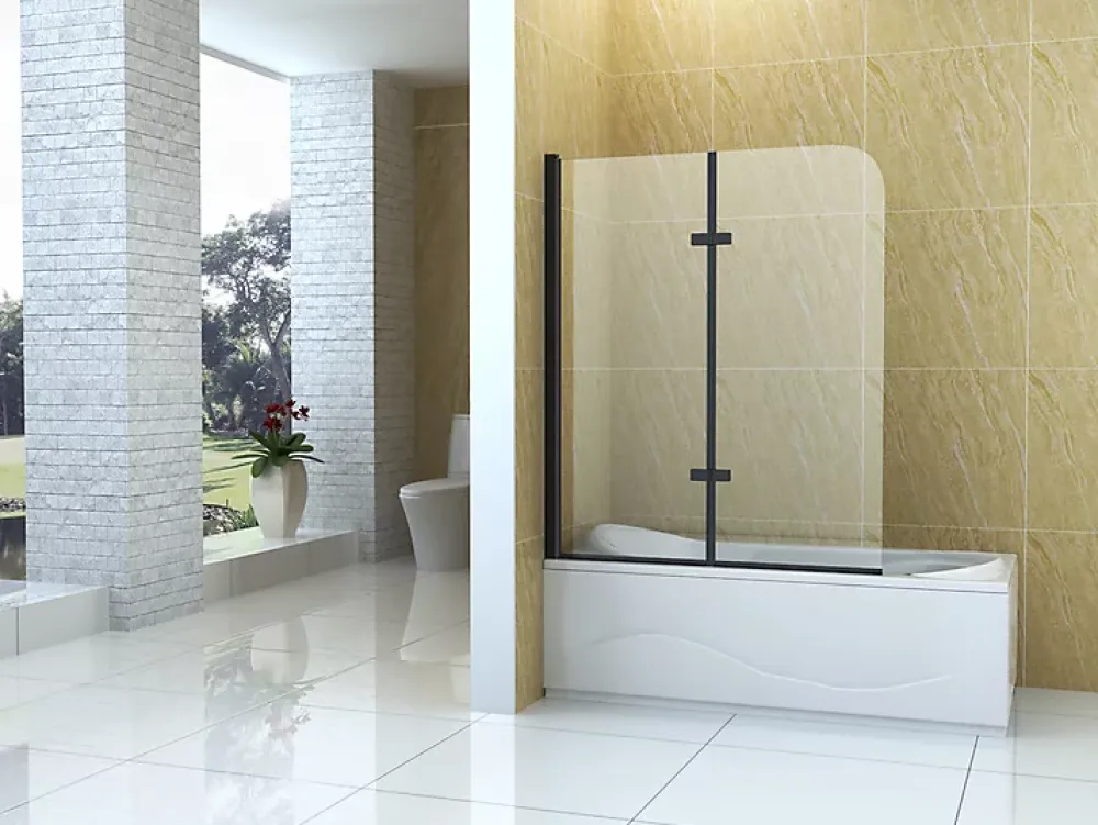 Silla Global Silla Pare-baignoire MARION, pivotant, 120x140 CM, Noir