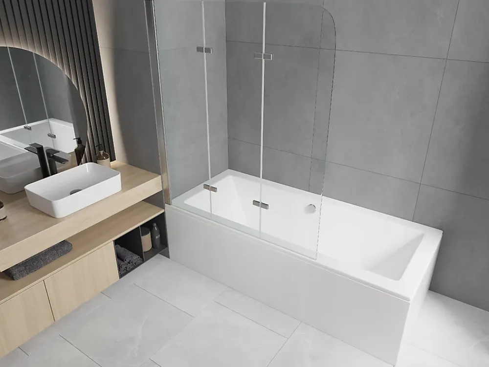 Pare-Baignoire|Silla Global Silla Pare-baignoire pivotant, 120x140 cm, Chromé