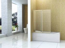 Pare-Baignoire|Silla Global Silla Pare-baignoire SPENCER, rabattable, 100x150 CM, Doré brossé