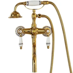 Robinet De Baignoire|Silla Global SILLA Robinet De Baignoire en Laiton retro, mural, doré