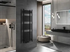 Silla Global Silla Sèche-serviettes eau chaude 629W 150x50x3cm, Noir