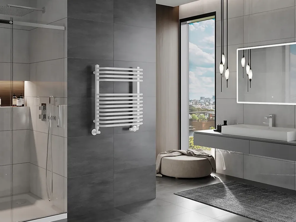 Sèche-Serviettes Eau Chaude|Silla Global Silla Sèche-serviettes eau chaude 384W 66x55x15, Blanc