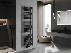 Sèche-Serviettes Eau Chaude|Silla Global Silla Sèche-serviettes eau chaude 820W 180x50x5,2cm, Noir