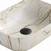 Silla Global Silla Vasque à poser ovale, céramique 45,5x32,5x13,5 cm, Marbre Gris