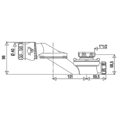 Siphon baignoire extra-plat VALENTIN