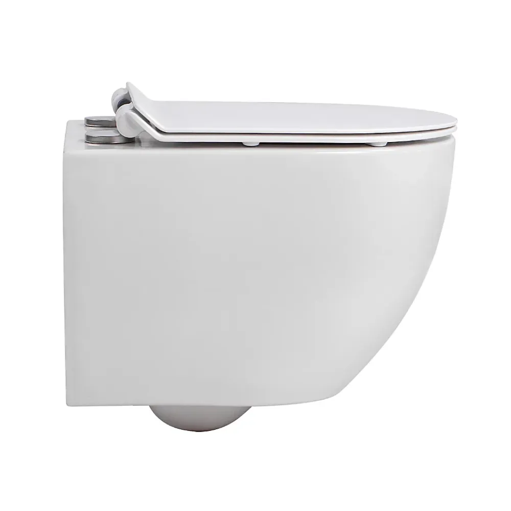 Wc Suspendu|Grohe Solido pack WC bâti-support autoportant + WC suspendu Ceramia PixL + abattant SoftClose + plaque noir (GRCEPXWT03-FR)
