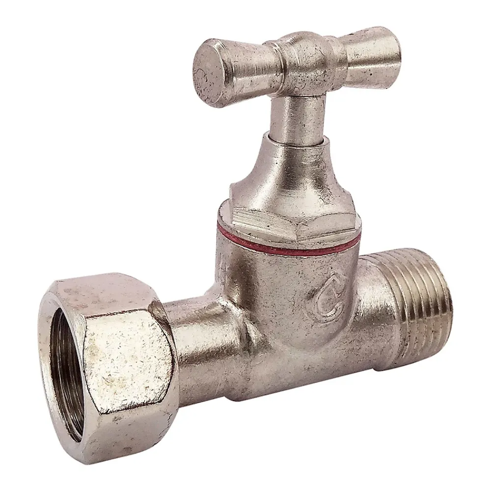 Chasse D'Eau|Somatherm for you - Robinet de WC droit nickelé brut M12/17 - Ecrou Prisonnier 12/17