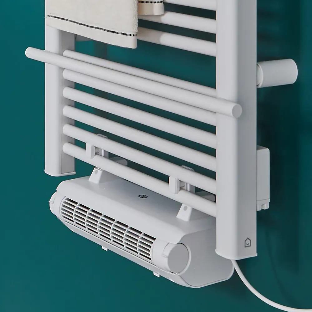 Sèche-Serviettes Électrique|GoodHome Soufflerie amovible Acilia blanc 500W