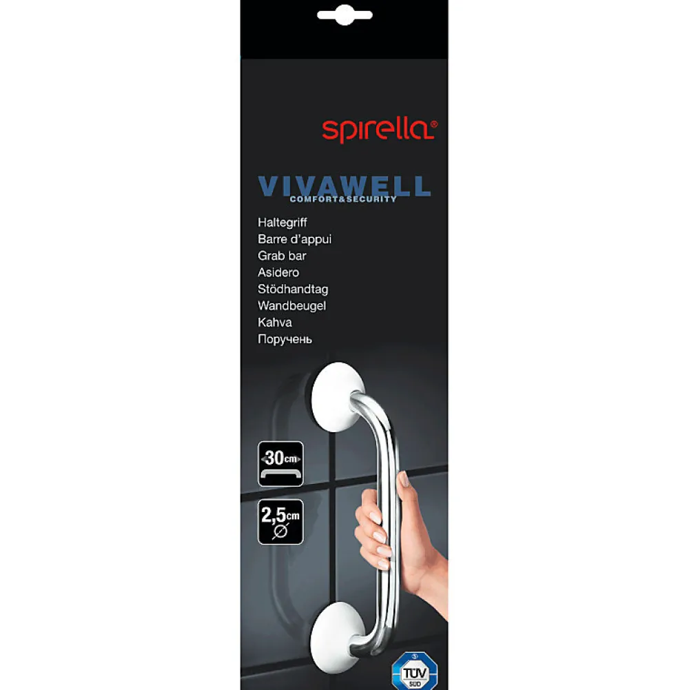 Barre D'Appui|Spirella Barre de redressement ou d'appui ECO Acier Inox 30cm Chromé