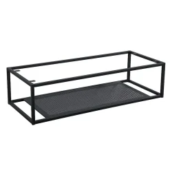 Etagère Salle De Bains|Mob-In Structure métallique noir mat à suspendre - pour plan de toilette - 120cm WILL
