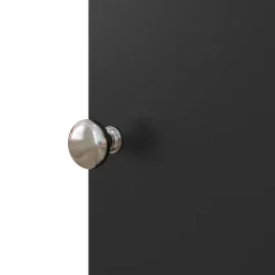 Homcom Support papier toilette - porte-papier toilette - armoire pour papier toilette - 3 niveaux + sortie papier MDF noir