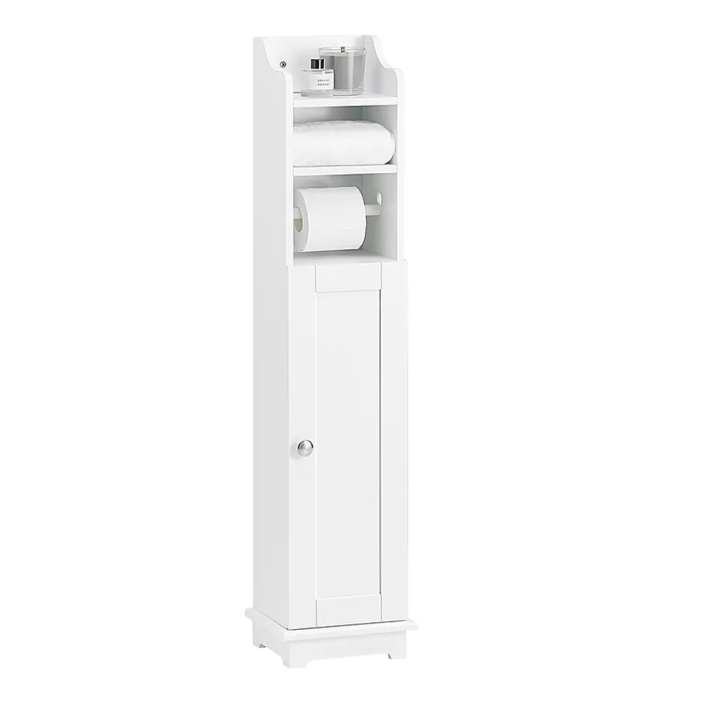 Sobuy Support Papier Toilette Armoir Toilettes FRG177-W,