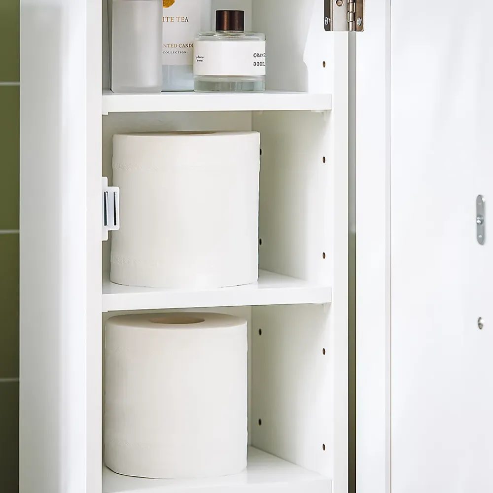 Sobuy Support Papier Toilette Armoir Toilettes FRG177-W,