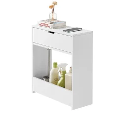 Meuble De Salle De Bains Faible Profondeur|Sobuy Support Papier Toilette, Armoire Toilettes WC, BZR48-W,