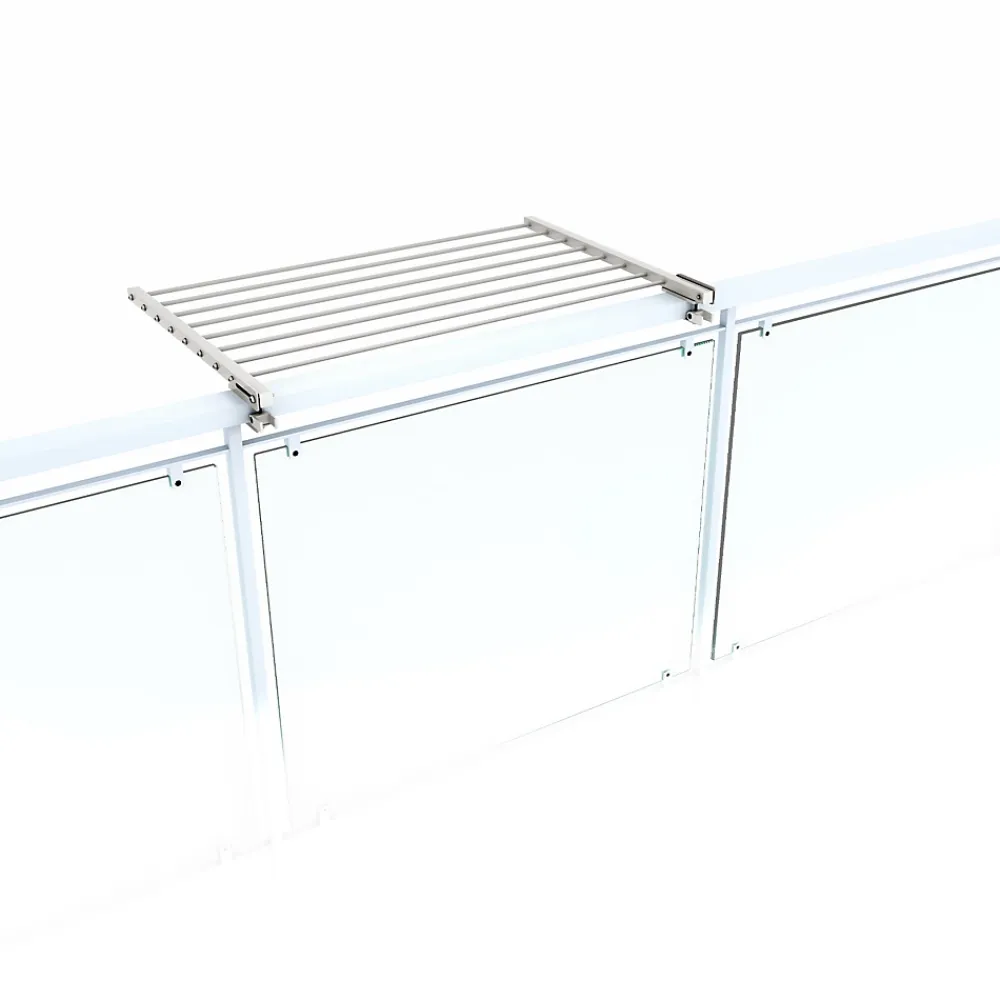 Foxydry Support pliable balcon blanc rabattable 62x63x8 cm Duo
