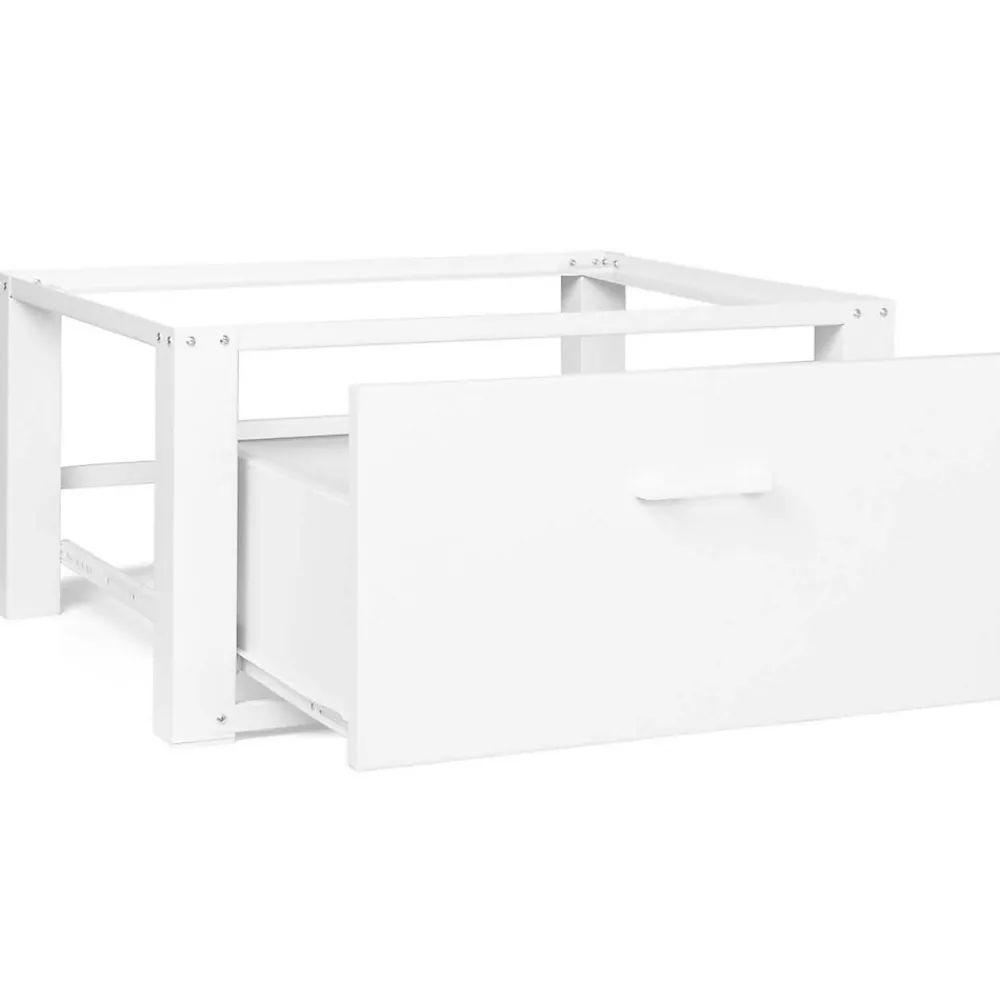 Armoire De Salle De Bains|IDMarket Support pour machine à laver 63 x 54 cm socle réhausseur en métal avec tiroir