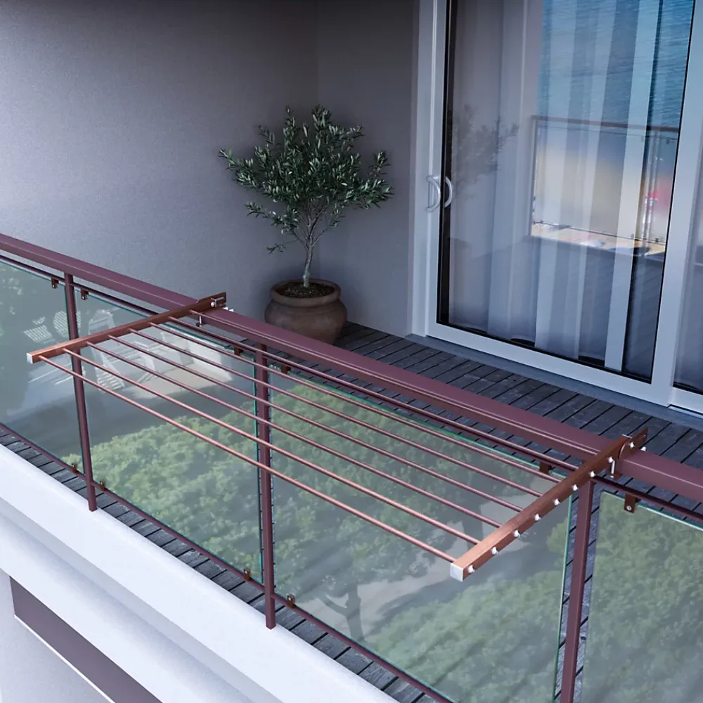 Foxydry Support rambarde corten rabattable 82x63x8 cm Duo