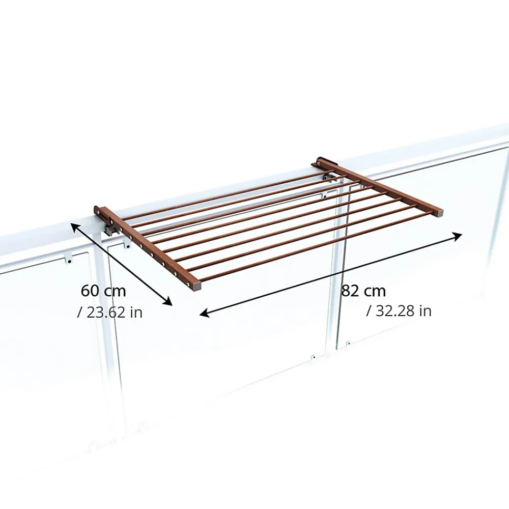 Foxydry Support rambarde corten rabattable 82x63x8 cm Duo