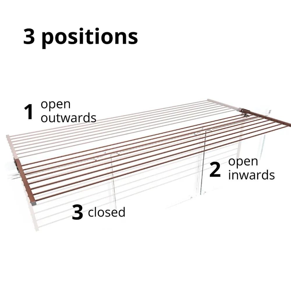 Foxydry Support rambarde corten rabattable 82x63x8 cm Duo