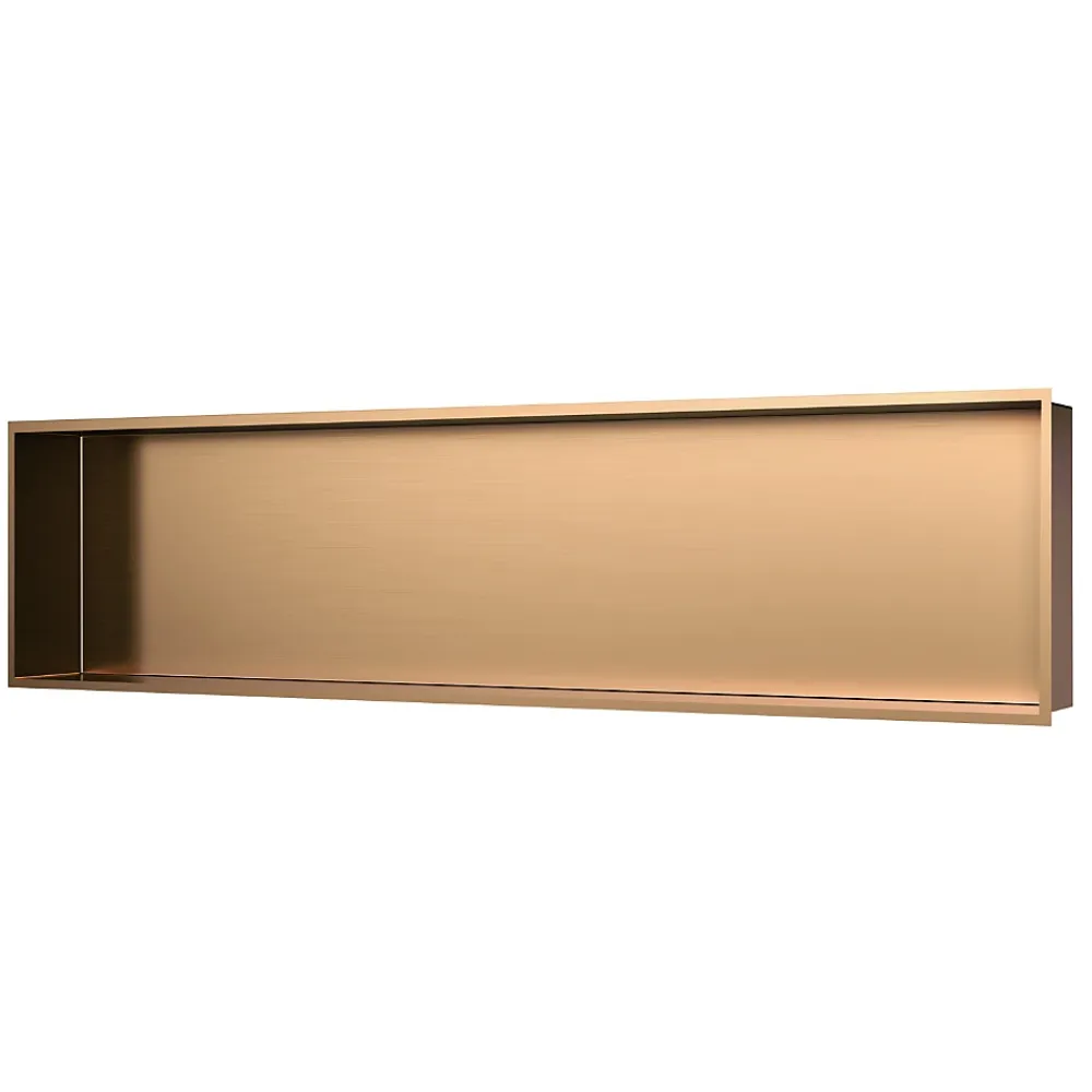 Swiss Aqua Technologies Aurum Niche de Douche à encastrer, Acier Inoxydable 304, 120x28x10cm, Cuivre brossé PVD (SATAURN12128BRG)